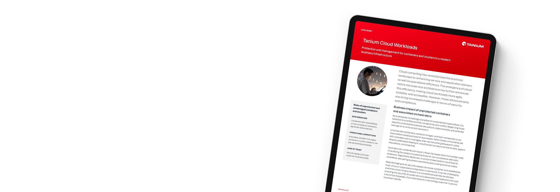 Hoja de datos de Tanium Cloud Workloads para la protección y gestión de contenedores