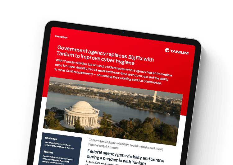 Mobile featured image: Government agency replaces Big Fix case study