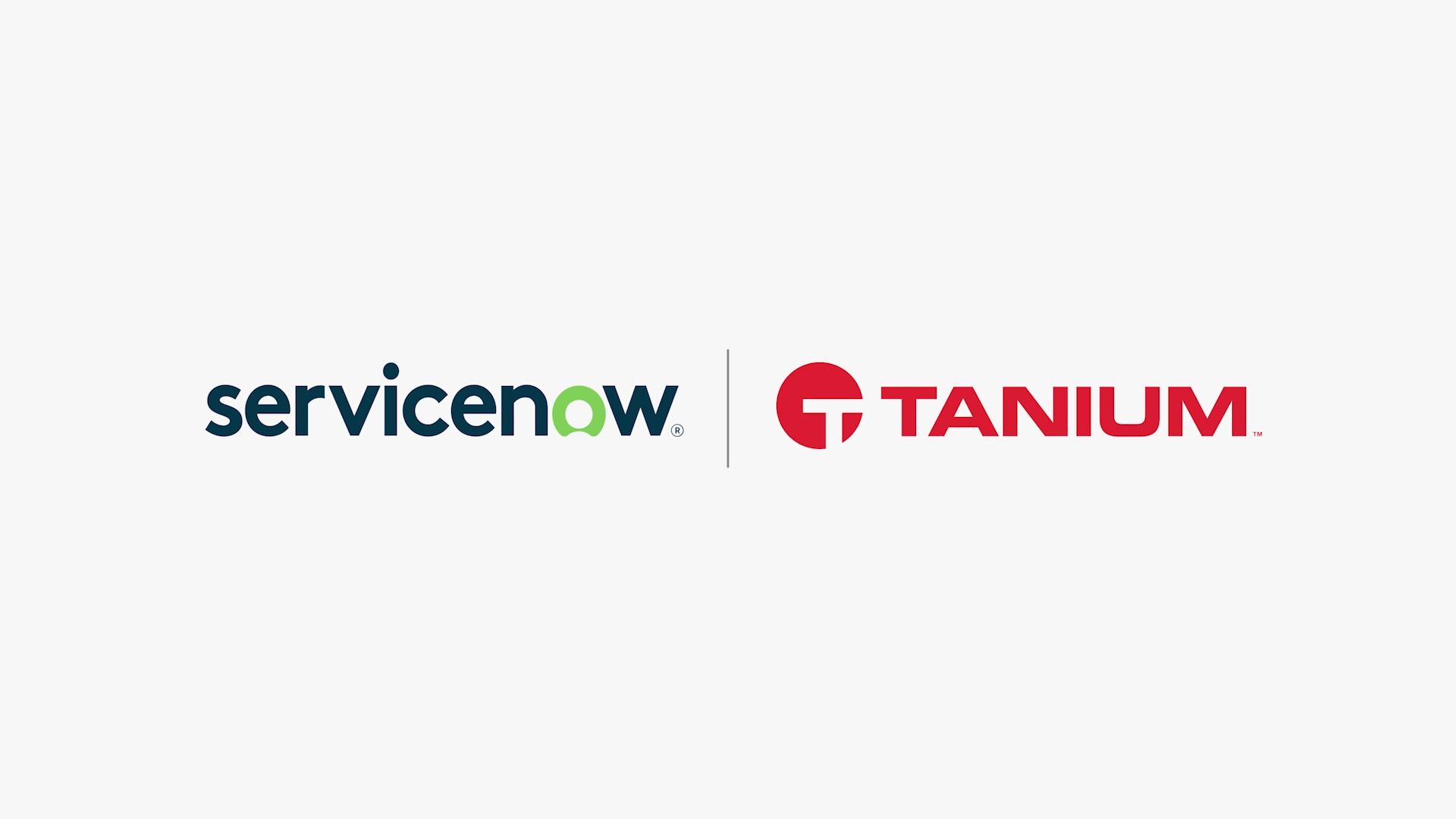 Logotipos combinados de Tanium & ServiceNow