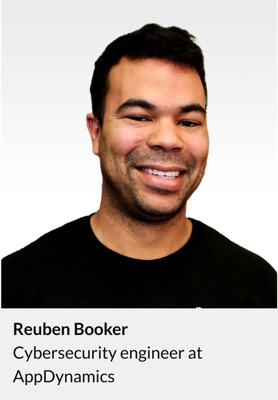 Fotografía de Reuben Booker, ingeniero de ciberseguridad en AppDynamics