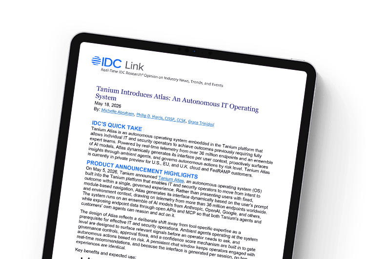 Tanium Introduces Atlas: An Autonomous IT Operating System