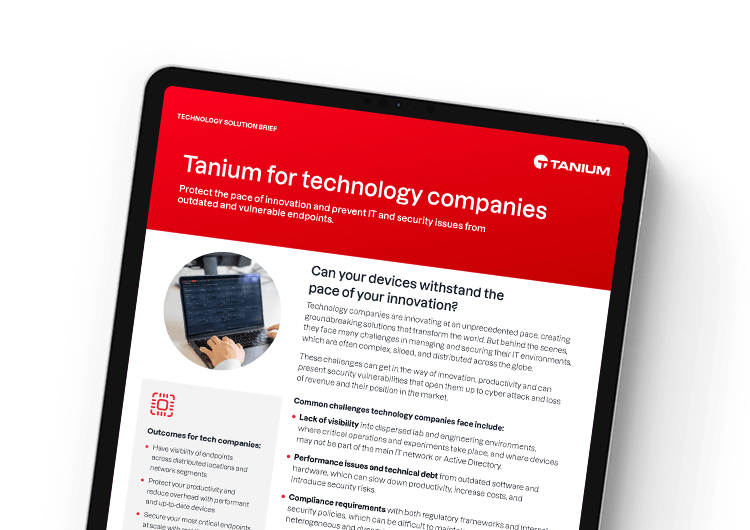 Imagen destacada móvil: Tanium para el resumen de la industria de empresas tecnológicas