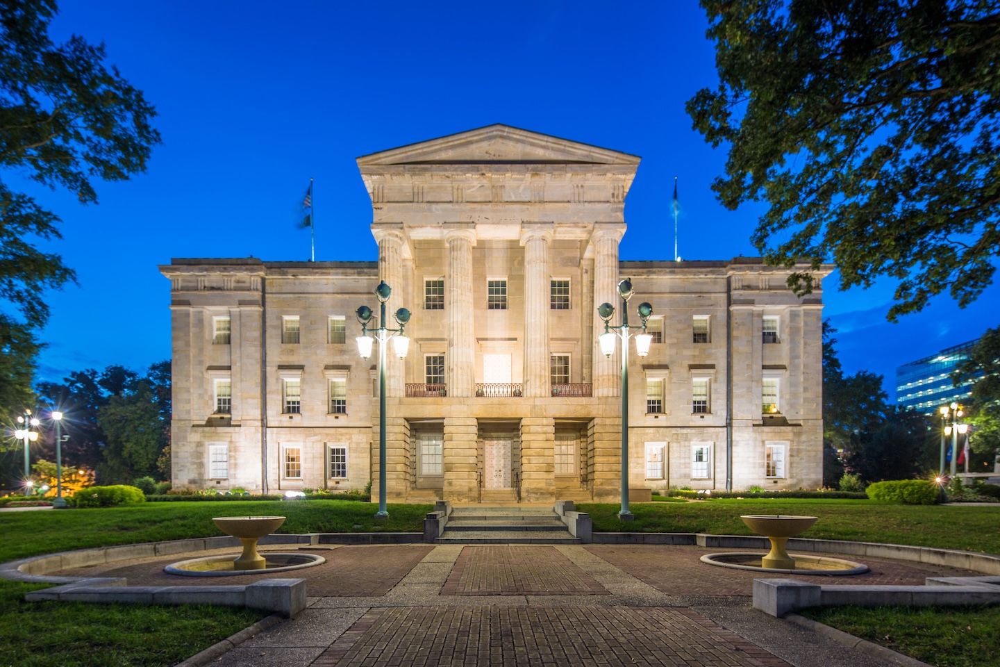 Fotografía del edificio del Capitolio del estado de Carolina del Norte