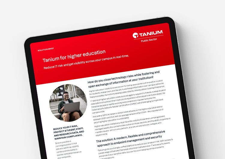 Resumen de la solución Tanium para educación superior
