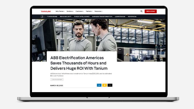 ABB Electrification ahorra miles de horas y obtiene un enorme retorno de la inversión gracias a Tanium