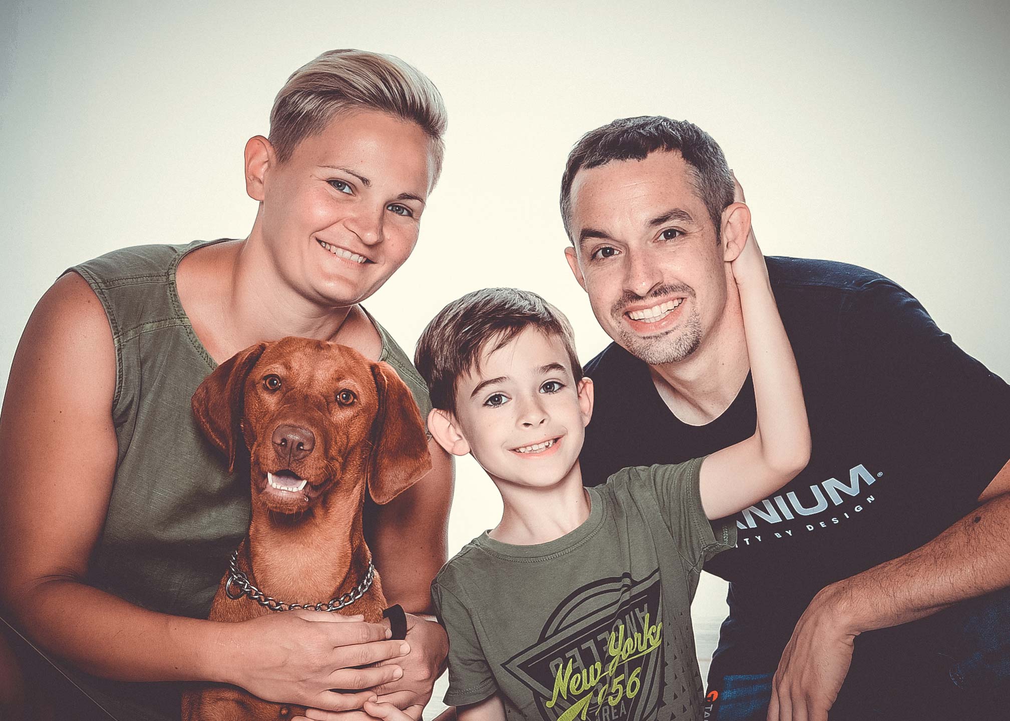 Stefan con su familia