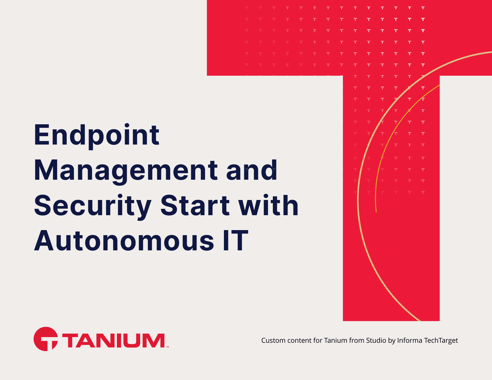 Portada del eBook de Tanium "La gestión y seguridad de endpoints comienza con TI autónoma"