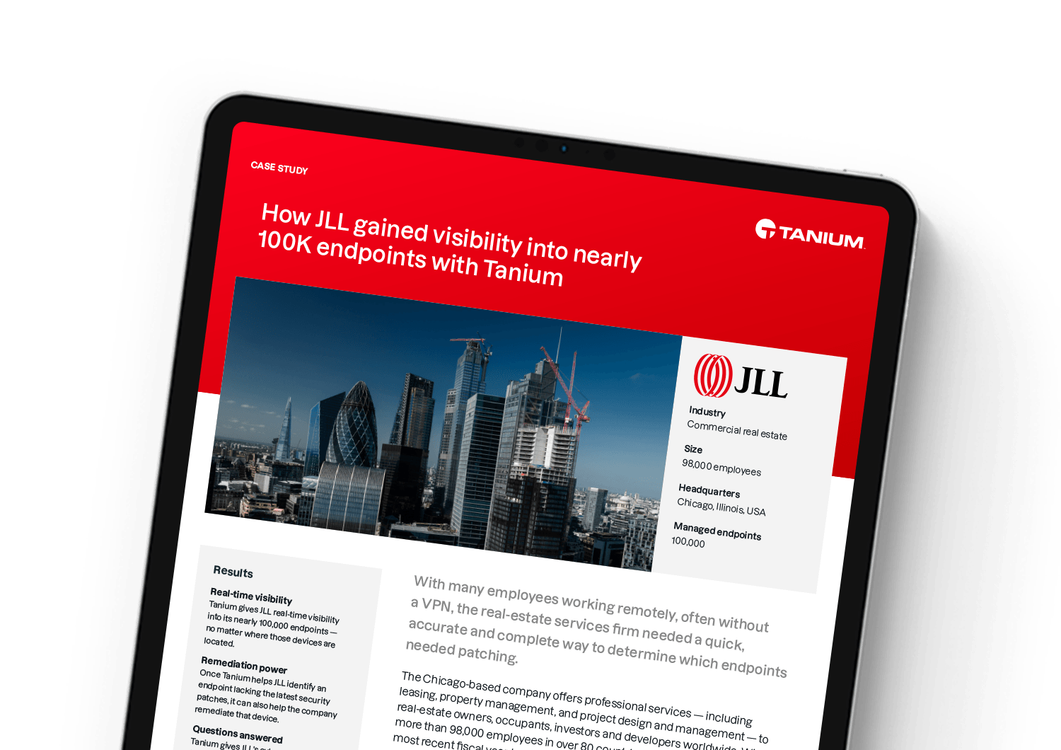 De qué manera JLL obtuvo visibilidad en casi 100,000 endpoints con Tanium
