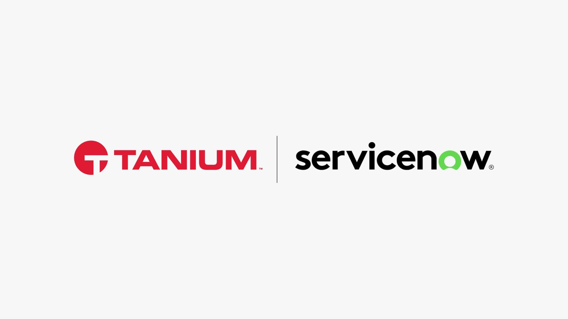 Logotipos de Tanium y ServiceNow