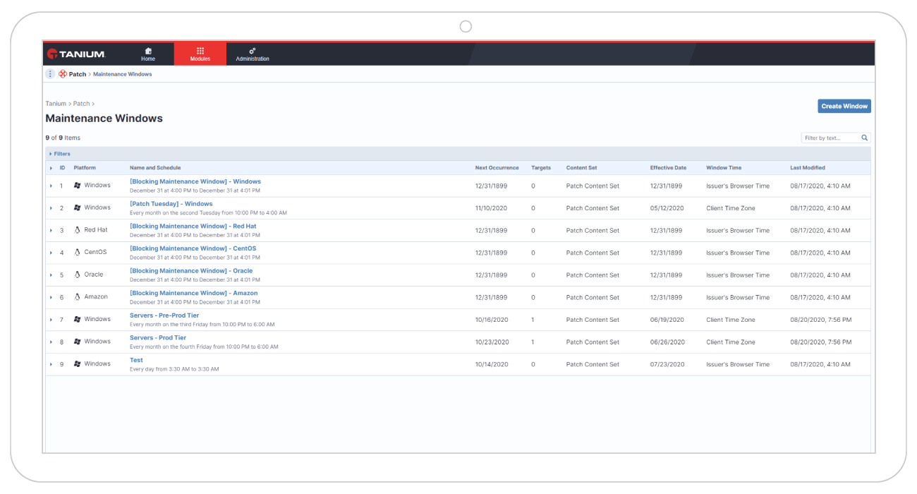 Programación y flujos de trabajo de parches personalizados