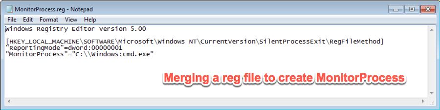 El Editor del Registro de Windows muestra el proceso de creación de un archivo de fusión del Registro